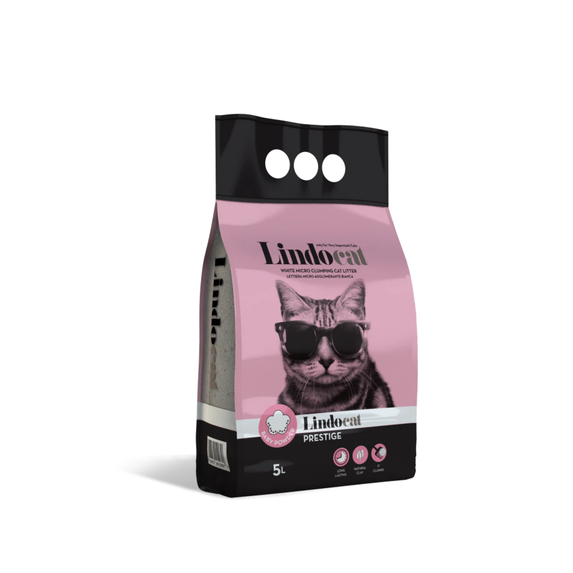 LindoCat White Bentonite Prestige Baby Powder 5L pet product in Qatar