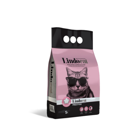 LindoCat White Bentonite Prestige Baby Powder 5L pet product in Qatar
