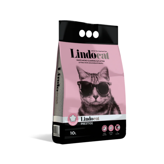 LindoCat White Bentonite Prestige Baby Powder 10L pet product in Qatar