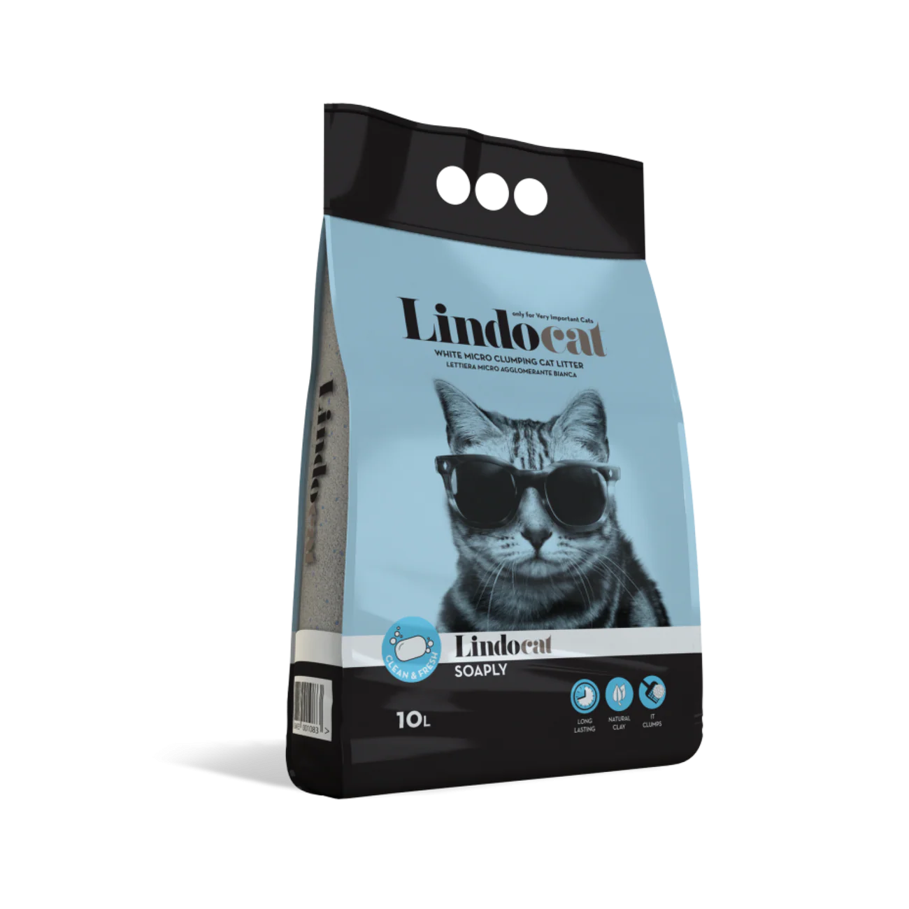 LindoCat White Bentonite Soaply (Scented) 10 L pet product in Qatar