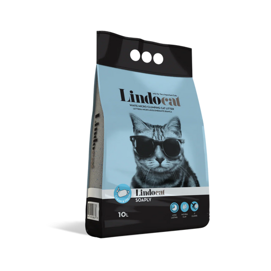 LindoCat White Bentonite Soaply (Scented) 10 L pet product in Qatar