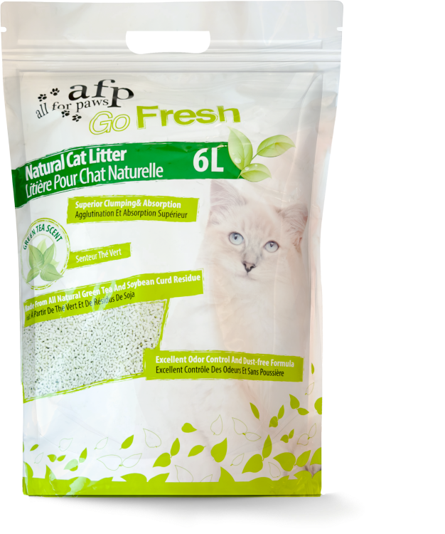 AFP Clumping Natural Cat Litter Green Tea Scent 6L pet product in Qatar