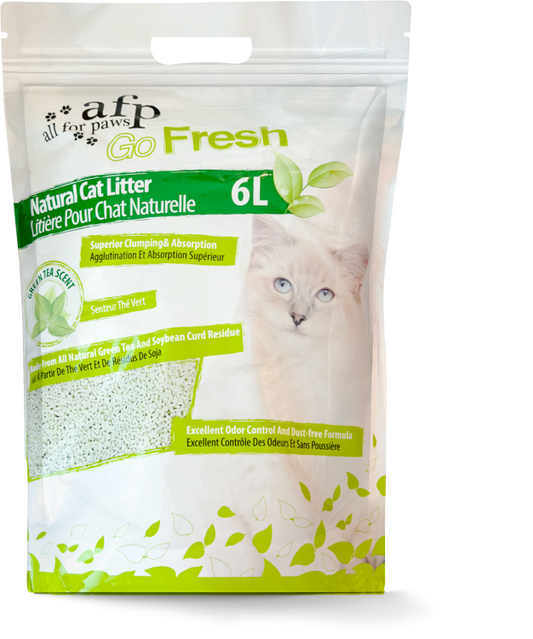 AFP Clumping Natural Cat Litter Green Tea Scent 6L pet product in Qatar