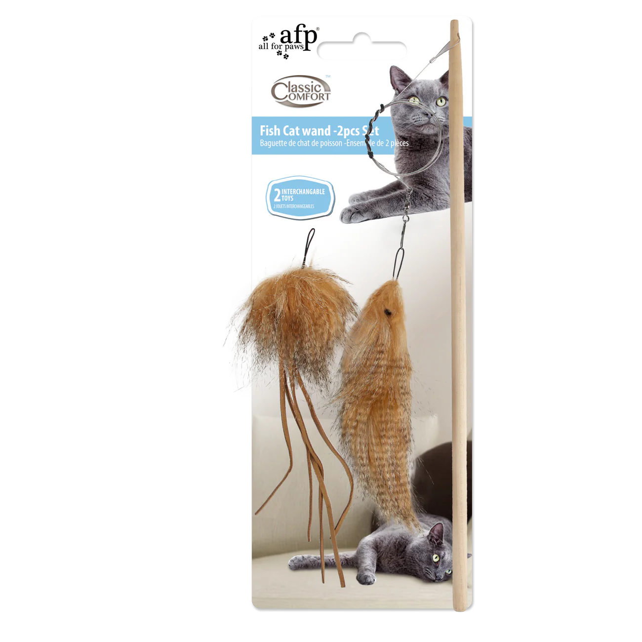 AFP Classic Comfort Fish Cat Wand Set pet product in Qatar