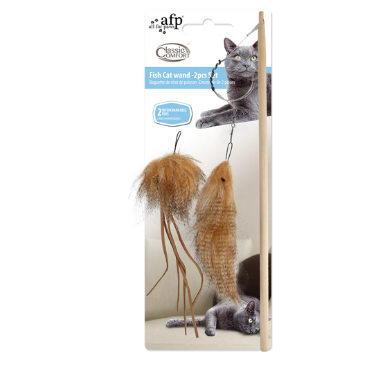 AFP Classic Comfort Fish Cat Wand Set pet product in Qatar