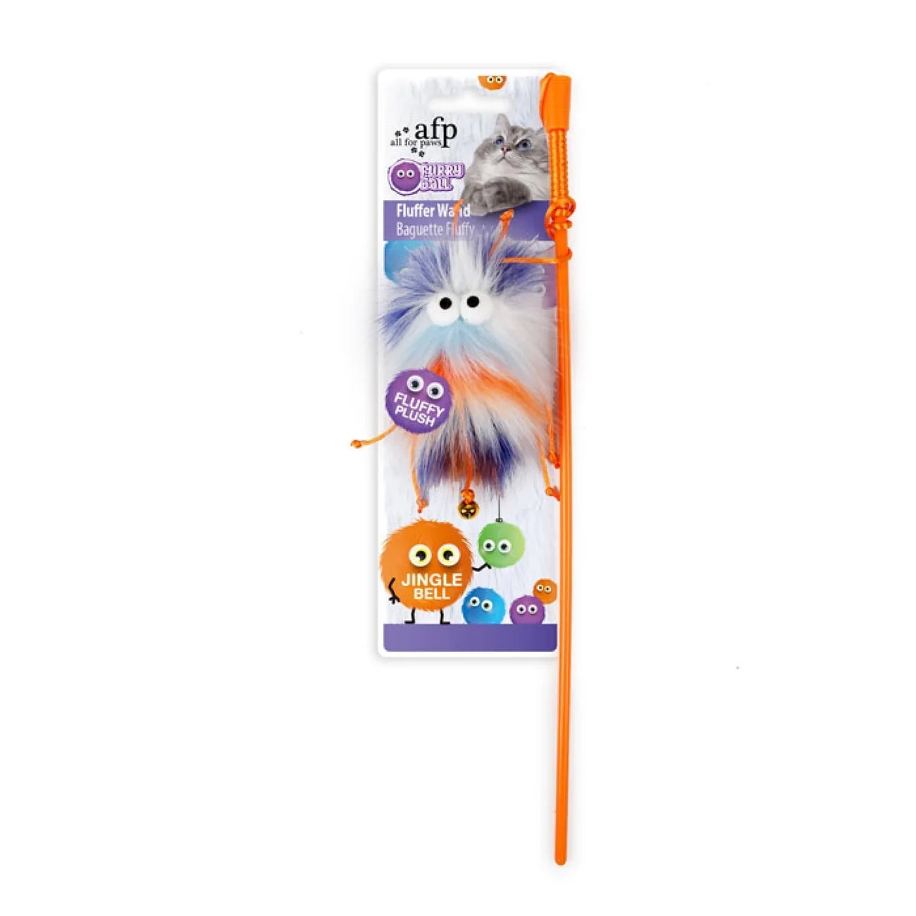 AFP Fluffer Wand Orange Cat & Dog Toy pet product in Qatar