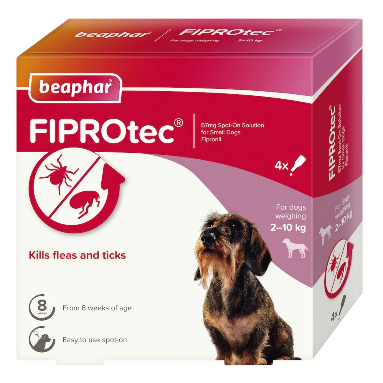 Beaphar Fiprotec for Small Dog fleas and ticks, 4 Pipettes   pet product in Qatar