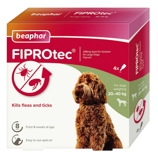Beaphar Fiprotec for Large Dog fleas and ticks, 4 Pipettes pet product in Qatar