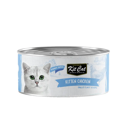 Kit Cat Kitten Chicken Flakes Aspic Cat Wet Food 80g