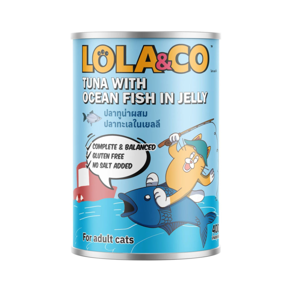 Lola & Co Tuna with Ocean Fish in Jelly Wet Cat Food 400g pet product in Qatar