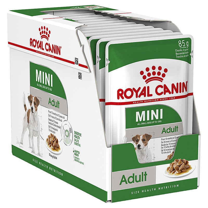 Royal Canin Mini Adult Dog Wet Food Pouches 12 x 85 g pet product in Qatar