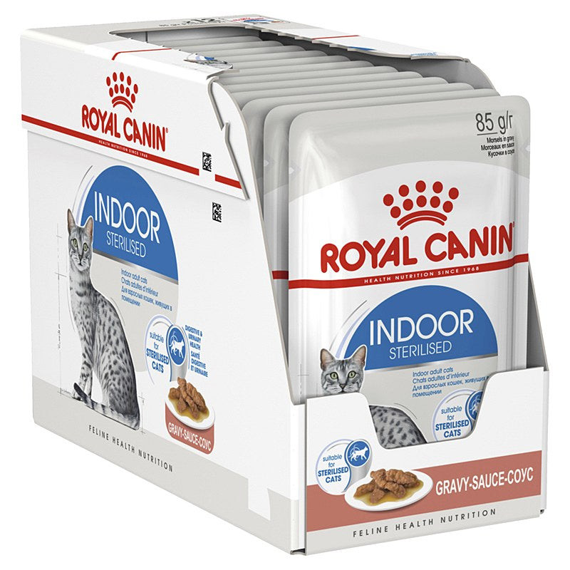 Royal Canin Indoor Gravy Cat Wet Food Pouches 85g x 12 pet product in Qatar