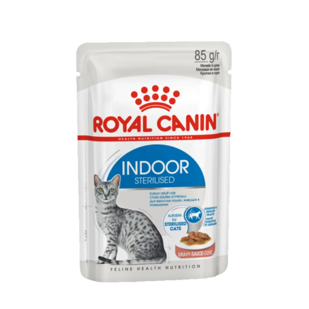 Royal Canin Feline Health Nutrition Indoor Gravy Cat Wet Pouches 85g pet product in Qatar