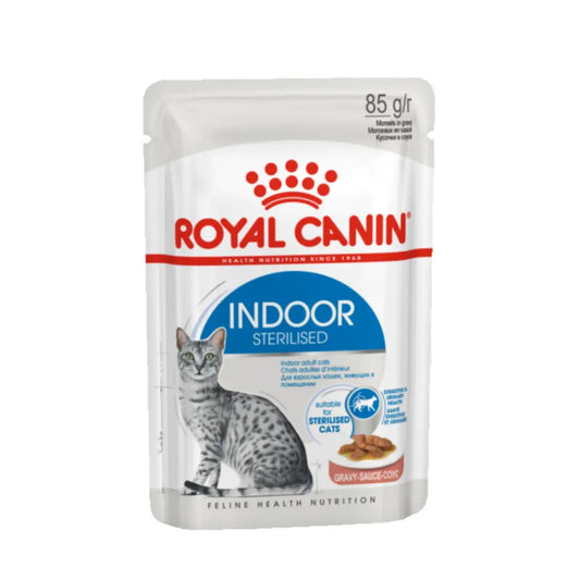 Royal Canin Feline Health Nutrition Indoor Gravy Cat Wet Pouches 85g pet product in Qatar