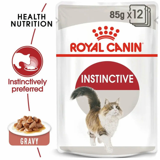 Royal Canin Instinctive Adult Cats Gravy Wet Food Pouches 85g pet product in Qatar
