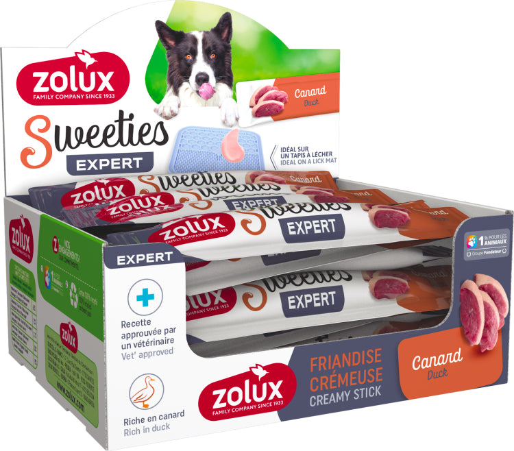 Zolux Sweeties Duck Creamy Stick Dog Treat 48 Pcs Pack pet product in Qatar