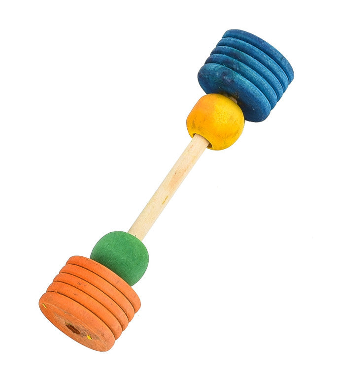 Barbell with Wooden Tyre Bird Toy pet product in Qatar