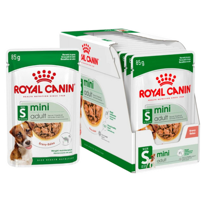 Royal Canin mini adult dog food packaging