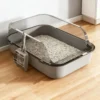 Cat Litters Box Splash-Proof Semi-Closed Grey With Shovel